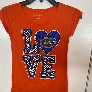 Girls Florida gators glitter tee
